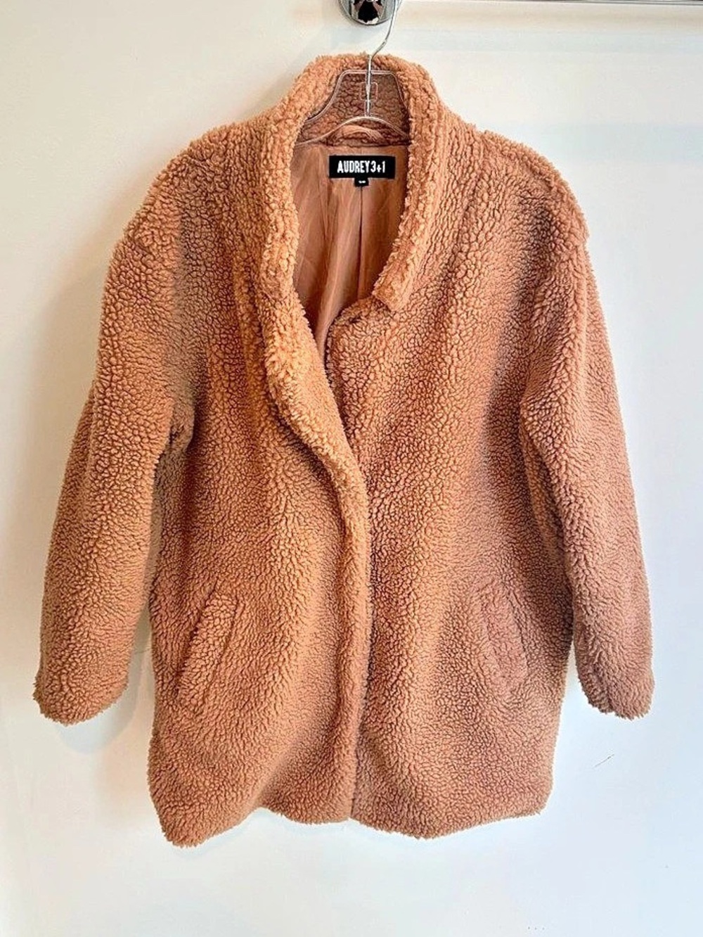 Audrey 3+1 Teddy Jacket in Brown Size Small Like New